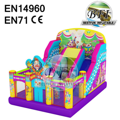 Happy Clown Inflatable Bouncer Slide