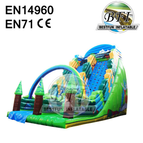 Big Adult / Children Jungle Themed Inflatable Slide