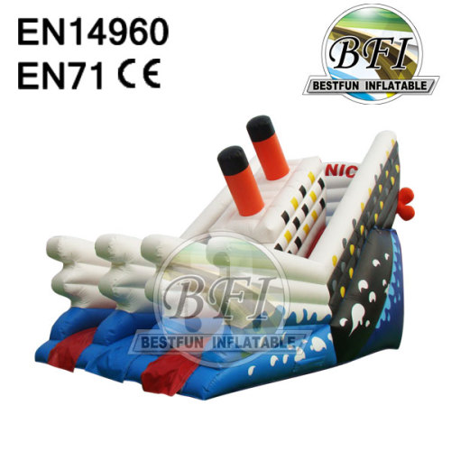 PVC Dry Slide Small Inflatable Titanic Slide