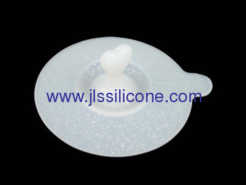 new kitchen tools silicone cup lid wiht heart handle
