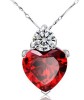 Fashionable ruby pendant necklace