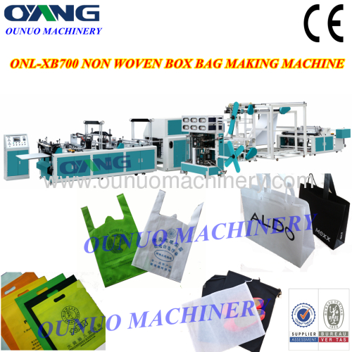 ONL-XB700 Model 2013 New Latest full automatic non woven box bag making machine with handle price
