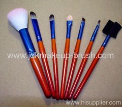 7PCS Shiny Color makeup brush set with clear pouch