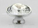 Round Diamond Decorative Crystal Handles For Modern Furniture