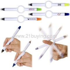 Roto pen combo highlighter with ring