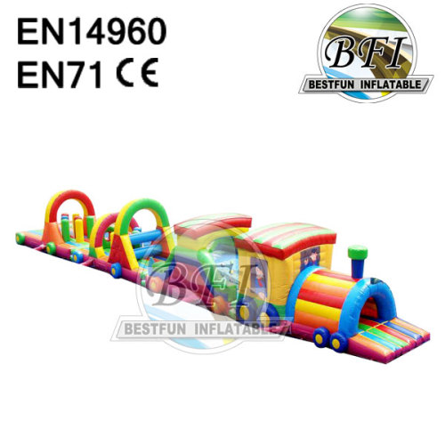 Inflatable Train Obstacle Commercial Obstacle Course