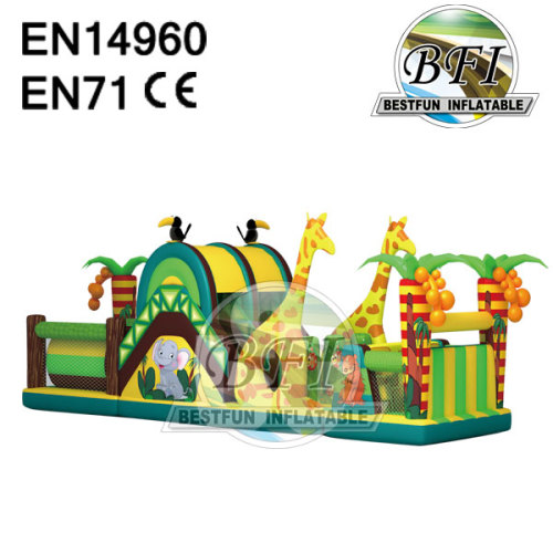 Giraffe Paradis Inflatable Commercial Indoor Obstacle Course