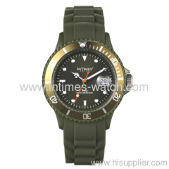 Colorful silicone sports watch unisex 40mm plastic case Japan Movt. From Intimes branded sports watch IT-044