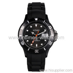 Intimes unisex watch 40mm black watch for ladies with Japan movt CE & RoHS certified watches black color IT-044