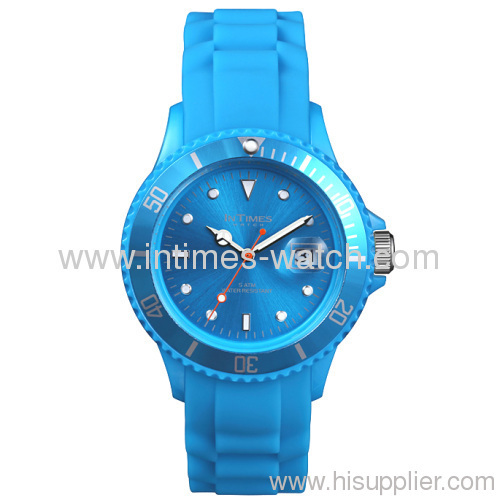 Top fashion watch brand Intimes watch unisex model IT-044 plastic case silicone band Japan movt. 5 ATM