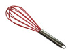 Qualified 10 inch silicone egg whisk with stainless steel handle