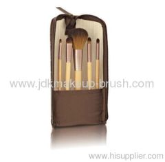 Natural Wooden Handle 5PCS Eco-friendly Makeup Brush Set