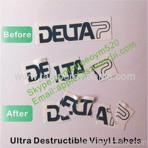 High Security Seals,Custom Tamper Evident Printing Stickers,Destructible Adhesive Vinyl Labels Manufacturer