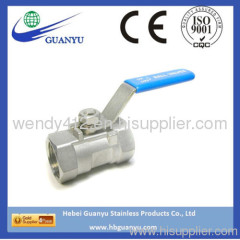 Stainless Steel 1PC Ball Valve Female Threaded 1000WOG