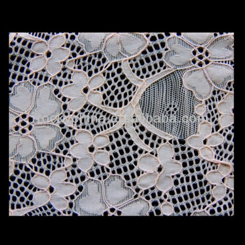 Lycra Lace /Pink Embroidery Lace Fabric /Spandex Lace