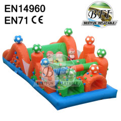 Sport Theme Children Inflatable Soccer Obstacle Course