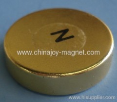 Gold Coated Neodymium Disc Magnets Rare Earth Magnets