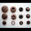 Antique copper spring snap button