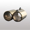 Gold-plated universal dual stainless steel car tail pipe