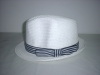 ladies paper braided fedora