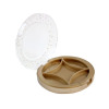 5 colours round shape double pan plastic eyeshadow case