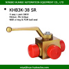 high pressure wog5000 male thread manual type 3-way ball valves hydraulic oil