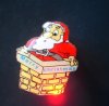 Flashing&glowing Santa Claus pin as Christmas decoration