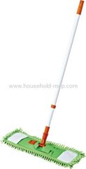 Floor microfiber mop with telescopic pole