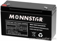 6v10ah maintenance free battery