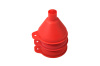 Middle sized silicone funnel in red