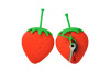 Strawberry style silicone keychain bag