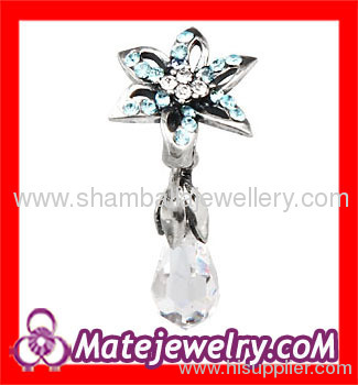 sterling silver crystal dangle european charms for jewelry making