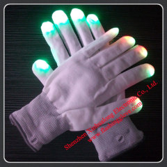 2012 NEW colorful flashing gloves LED gloves with rave light novelty light