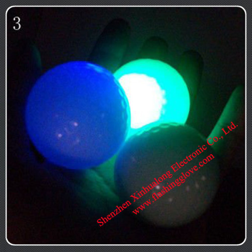two piece flashing golf ball glow golf ball with several colors to flash