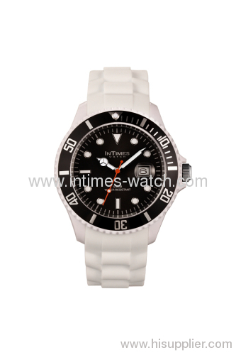 custom watches for Man 44mm IT-057MC plastic case silicone bracelet Japan Movt. From Intimes brand watch collection