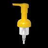 Plastic PP Soap Dispenser Pump , translucent yellow and 1.6ml 40mm