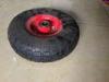 Wear-Resisting Hand Trolley Wheels , Metal Rim Rubber Handcart Wheels