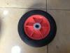 8X1.75 Flexible Rubber Trolley Wheels , Solid Powder Wheelbarrow Wheels