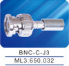 BNC male connector with crimp