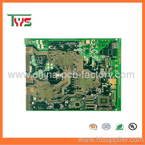 8 layer HDI ENIG PCB with green solder mask board