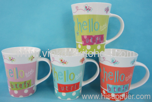 Color Decal Porcelain Cup