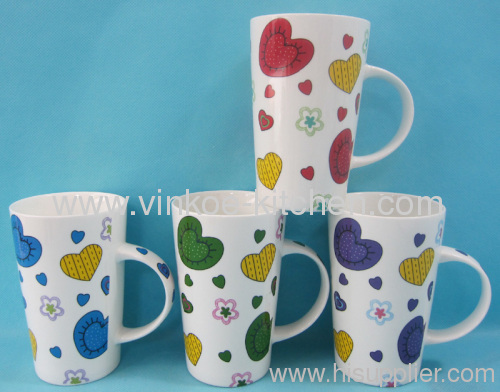 Heart Design Porcelain Mug