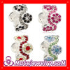 Wholesale european sterling silver Austrian crystal large hole beads