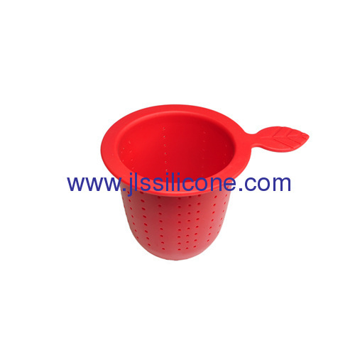 Leave shape silicone rubber tea infuser and strainer