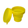 Collapsible silicone rubber cup with lid