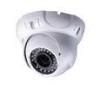 White Vandal Proof WDR Dome Camera Long Range / Color For Warehouse