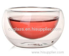 Insulated Borosilicate Double Wall Glass Teacup