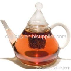 Hand Blown Red Teas Glass Teapots