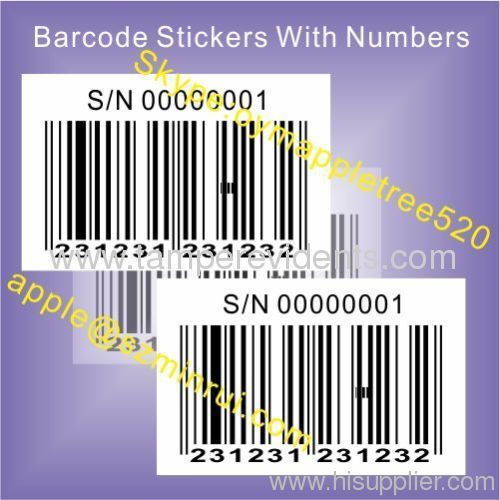 Custom Blank Labels for Barcode Sticker Printer,Anti-counterfeiting Barcode Asset Sticker,Destructible Vinyl Labels