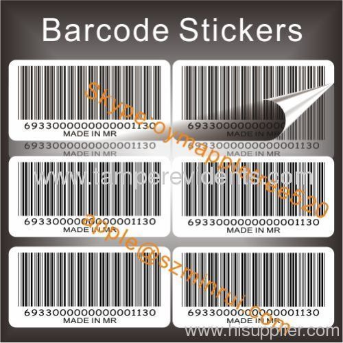 Custom Barcode Sticker Printing,Tamper Evident Barcode&QR code Labels,Readable,Traceable Barcode Asset Fragile Stickers